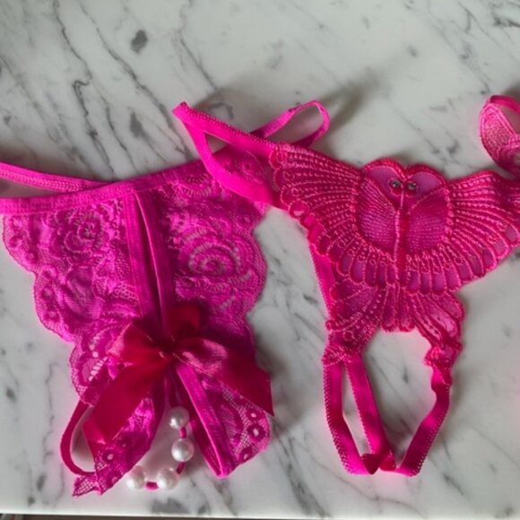 Butterfly and Pearl Necklace G-Strings and Thongs - Picture 7 of 10